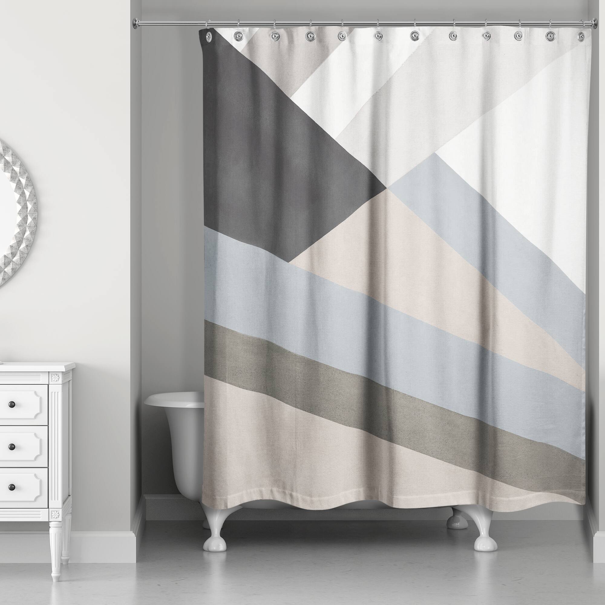 Abstract Geometric 71" x 74" Shower Curtain